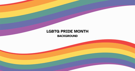 Pride rainbow background banner lgbtq vector illustration