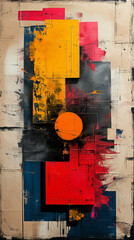 Fototapeta premium abstract painted shapes background - 9x16 ratio