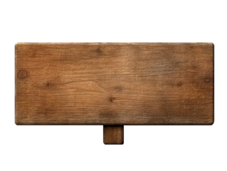 wooden sign board isolated