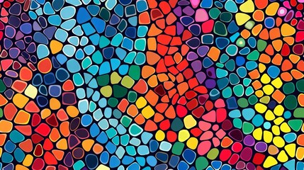 seamless mosaic pattern with irregular colorful dots abstract geometric ethnic background vector illustration