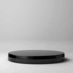 Electronic goods arranged on graphite-colored podium against clean white background
