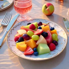 fruit salad on a plate