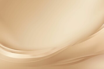 Gradient light brown, beige background with smooth texture, transitioning wavy strokes, empty space, template, blurry wavy lines