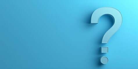 White paper with a question mark cut out on a light blue background, vector illustration in the flat design style.