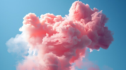 Colorful pink clouds against blue sky
