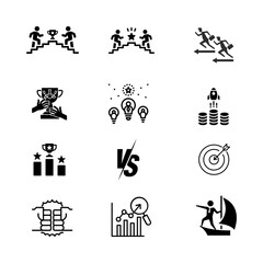 Business Competition Icons. Illustration vector.