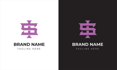monogram i s is si initial luxury logo template for gym sport bag shoes fashion beauty mortgage hotel building tattoo