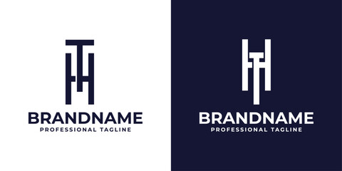 Letters HT and TH Monogram Logo, suitable for any business with TH or HT initials © Prayoga