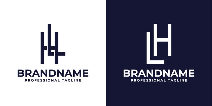 Letters HL and LH Monogram Logo, suitable for any business with LH or HL initials
