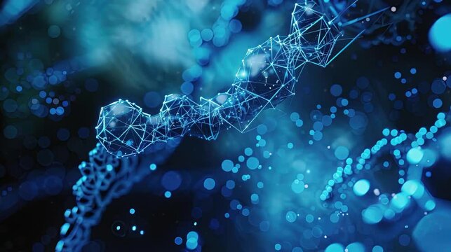 Futuristic DNA nanotechnology video background footage