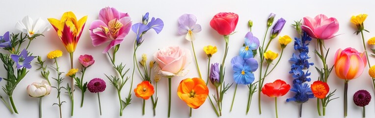 Joyful Mother's Day: Floral Arrangement on White Background - Studio Shot