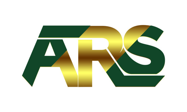 Letter ARS alphabet gold illustration design vector