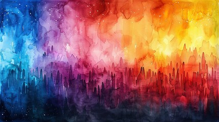 Spectrum Splash: Vibrant Watercolor Backdrop