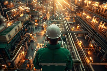 Metalworking engineer working with molten metal and testing equipment for behavior in industry