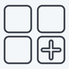 Icon App. related to Button Download symbol. line style. simple design illustration