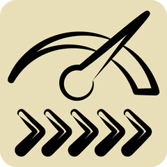 Icon Speed. related to Button Download symbol. hand drawn style. simple design illustration