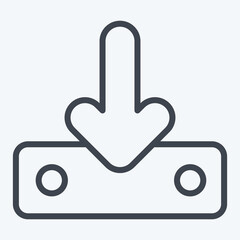 Obraz premium Icon Downloaded. related to Button Download symbol. line style. simple design illustration