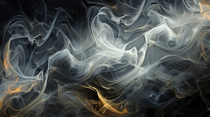 Fototapeta premium Abstract image of smoke or ink in water, creating intricate, flowing patterns