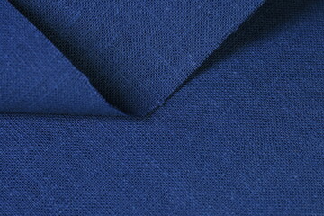 blue hemp viscose natural fabric cloth color, sackcloth rough texture of textile fashion abstract...