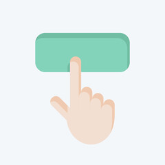 Icon Button. related to Button Download symbol. color mate style. simple design illustration