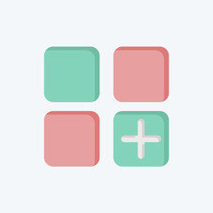 Obraz premium Icon App. related to Button Download symbol. color mate style. simple design illustration
