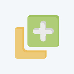 Obraz premium Icon Copy. related to Button Download symbol. color mate style. simple design illustration