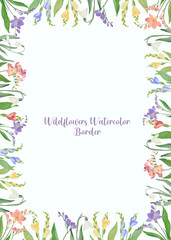 Wildflower Watercolor Border