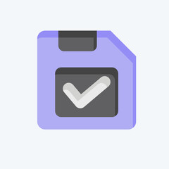 Icon Save. related to Button Download symbol. color mate style. simple design illustration