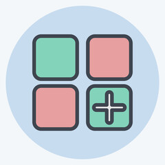 Icon App. related to Button Download symbol. flat style. simple design illustration