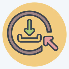 Icon Click To Download. related to Button Download symbol. flat style. simple design illustration