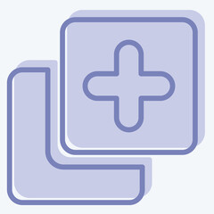 Obraz premium Icon Copy. related to Button Download symbol. two tone style. simple design illustration