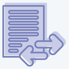 Icon Transfer. related to Button Download symbol. two tone style. simple design illustration