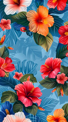 Collection of colorful floral elements in flat color. Set of spring and summer wild flowers, plants, branches, leaves and herb.