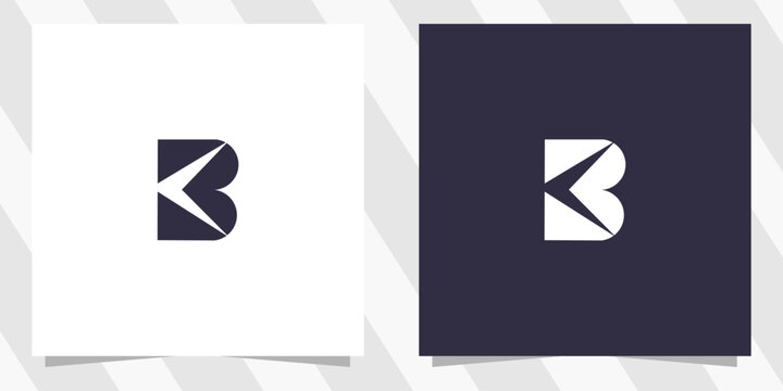 letter bk kb logo design