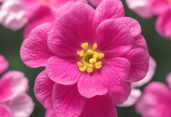yellow closeup shadows center pink olated clipping background flower primula no path bright white nature