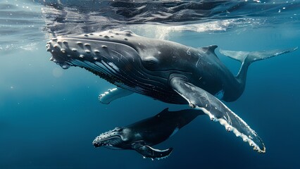 Obraz premium whale in the sea