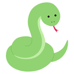 蛇のベクターイラスト。干支、十二支、へび、年賀	