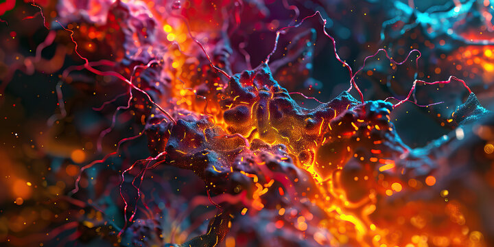 Neural Network Navigator: A spiraling, adaptable array of neurons and synapses, weaving in a pattern of vivid hues