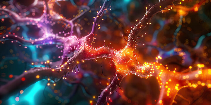 Neural Network Navigator: A spiraling, adaptable array of neurons and synapses, weaving in a pattern of vivid hues