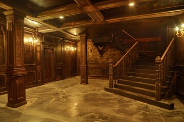 Fototapeta premium Classical Basement Interior