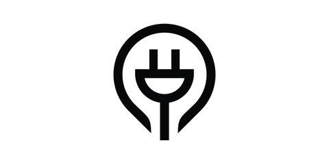 logo design for electrical pins, cables, plugs, locations, local, logo design icons, vectors, symbols, creative ideas.