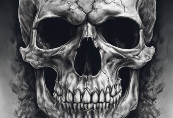 ad skull bones fire hatching dark hand beast drawn illustration death tattoo halloween horror skeleton graphic human evil skittish anatomy grunge print ink pirate vignetting fear poster