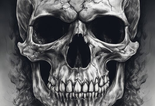 ad skull bones fire hatching dark hand beast drawn illustration death tattoo halloween horror skeleton graphic human evil skittish anatomy grunge print ink pirate vignetting fear poster