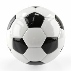 a soccer ball with a black and white pattern