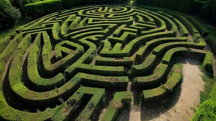Naklejka premium The paths in this maze seem to disappear and reappear at random making it impossible to plan a route.