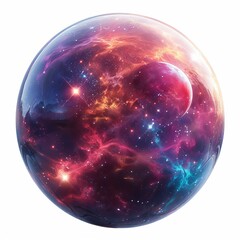 a sphere with a colorful galaxy inside