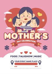 Playful Mother's Day Celebration Flyer Template
