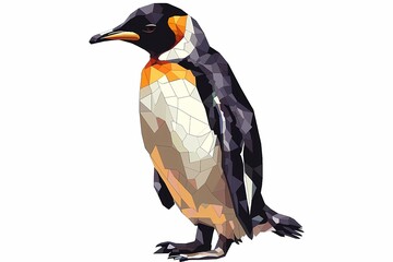 pixel art. illustration of a penguin