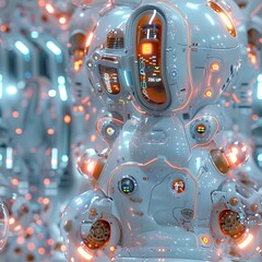 Obraz premium An abstract technology concept backdrop, cyber security, data protection against hackers. 