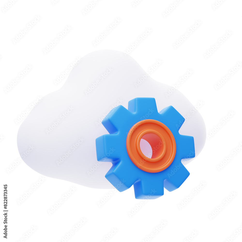 Poster 3d cloud service scalable solution customize sources